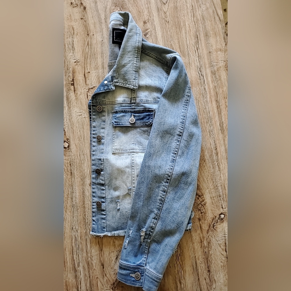 Light Blue, Slightly Distressed, Denim Jacket